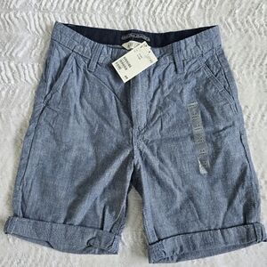 Boys H&M blue Cotton Dress Shorts. NWT.